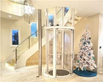 Kerek üveg villa lift gyönyörű megjelenéssel